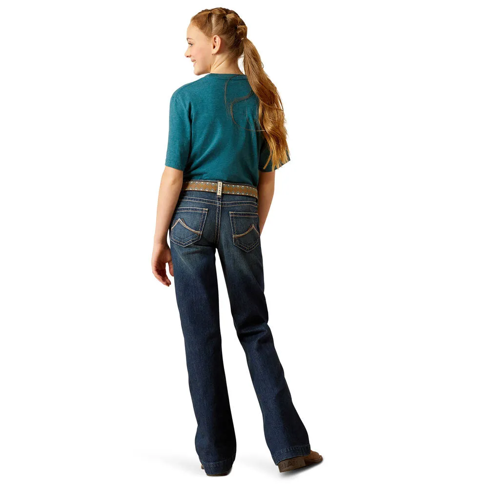 10051879 Ariat Girls' Olivia Trouser Jeans - Pacific