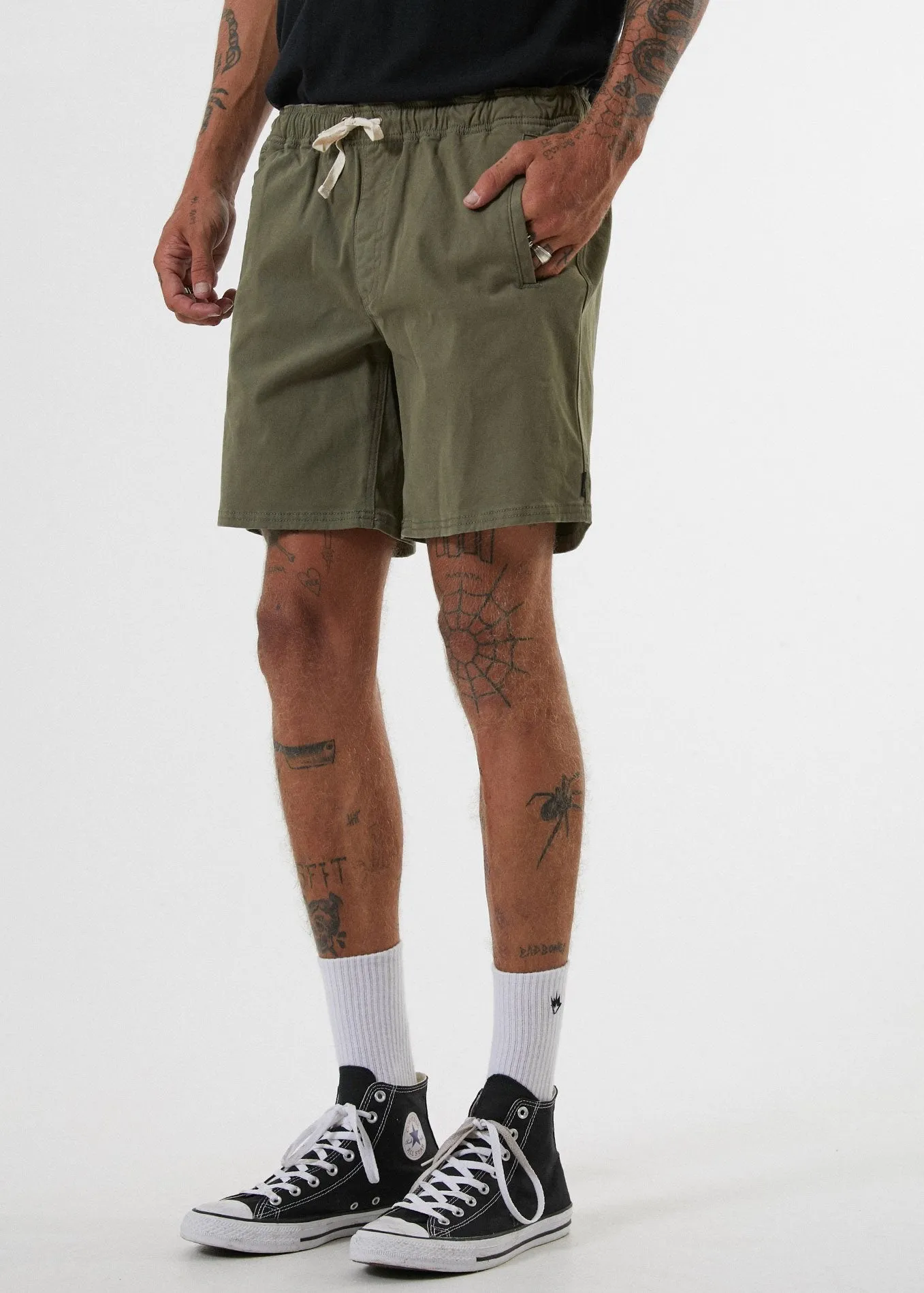 Afends Mens Dendy - Elastic Waist Walkshort