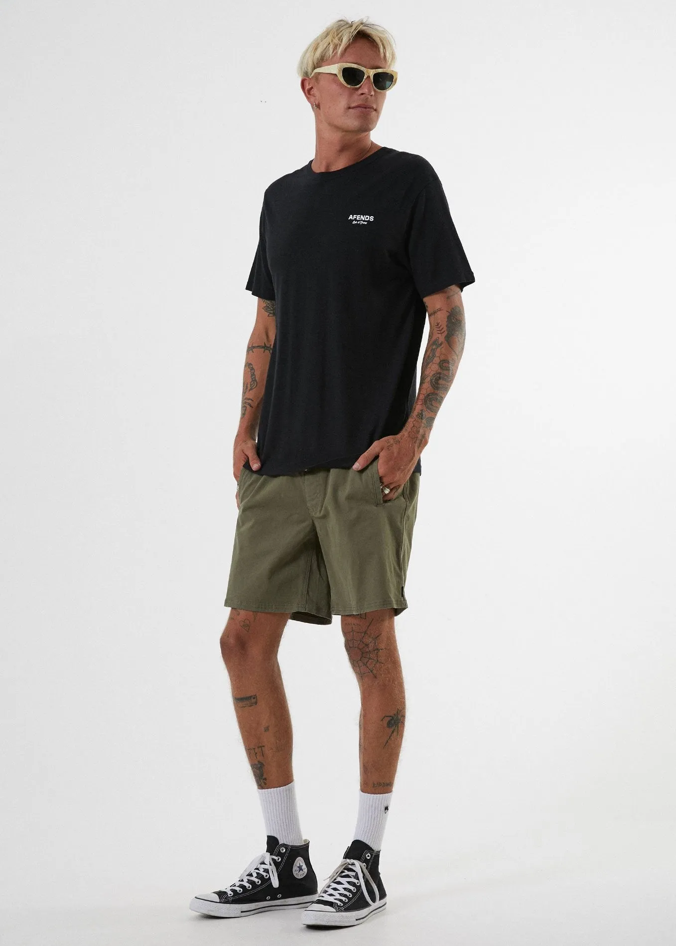 Afends Mens Dendy - Elastic Waist Walkshort