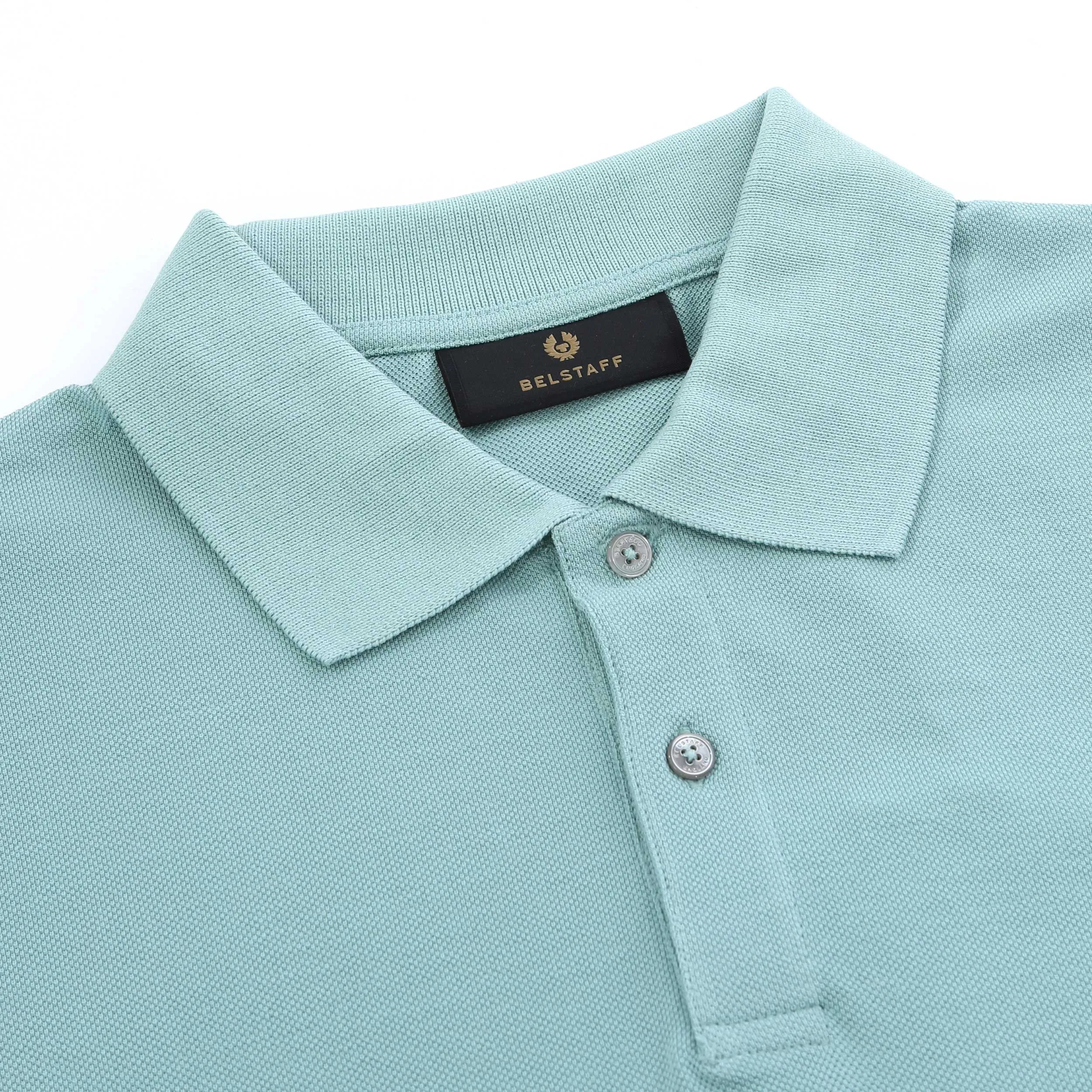 Belstaff Classic Short Sleeve Polo Shirt in Oil Blue