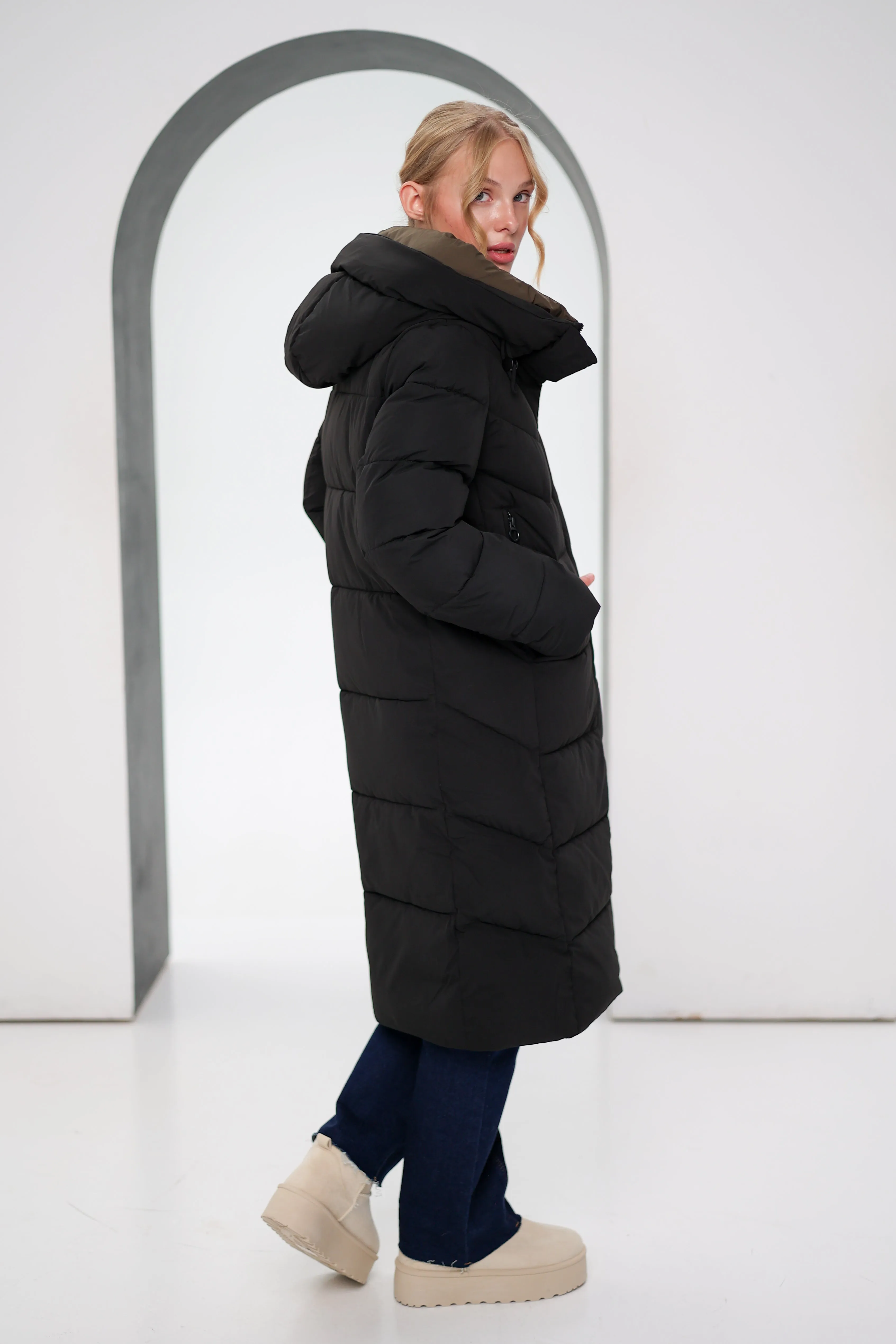 Bio-Down Insulated Hooded Coat