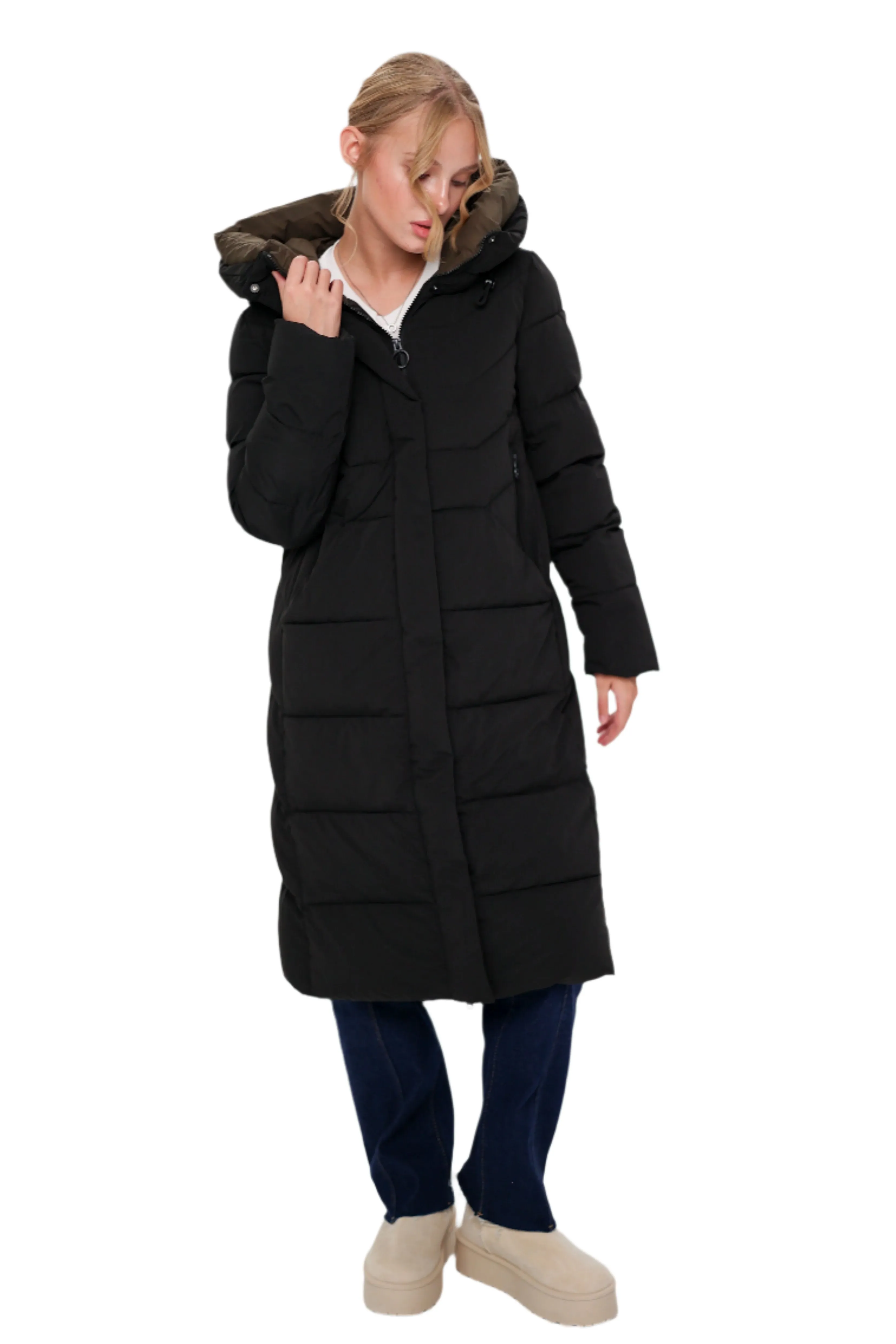 Bio-Down Insulated Hooded Coat