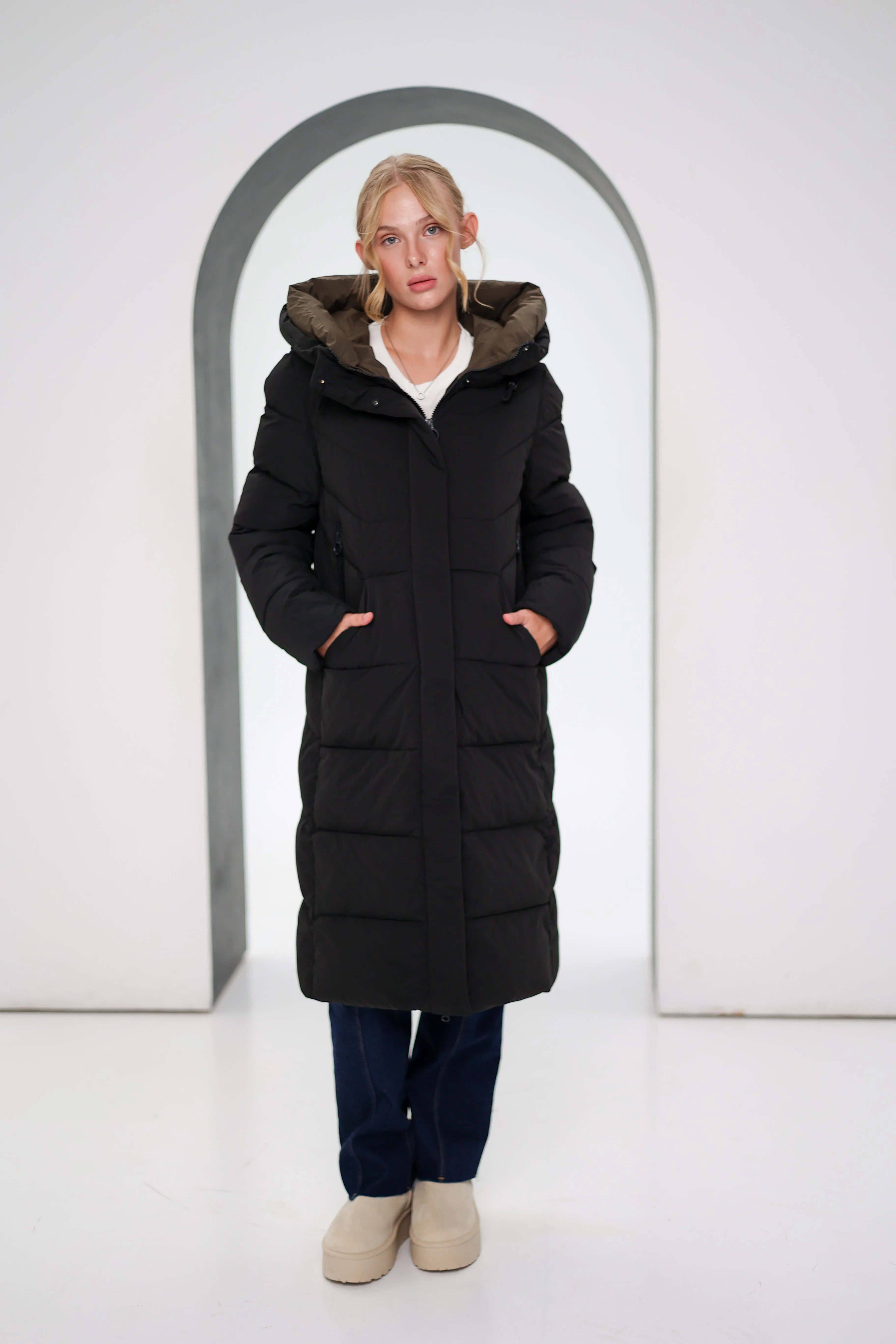 Bio-Down Insulated Hooded Coat