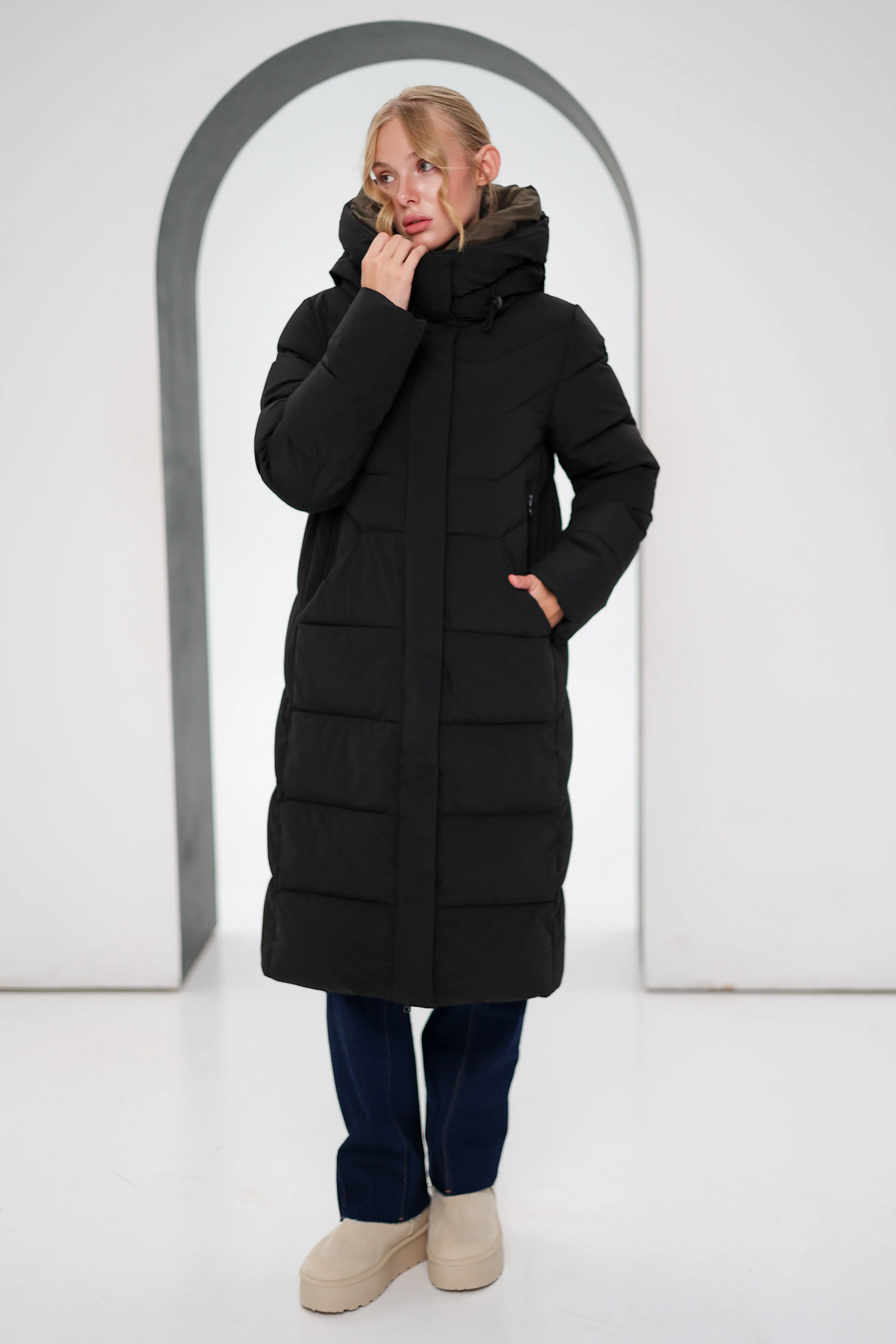 Bio-Down Insulated Hooded Coat