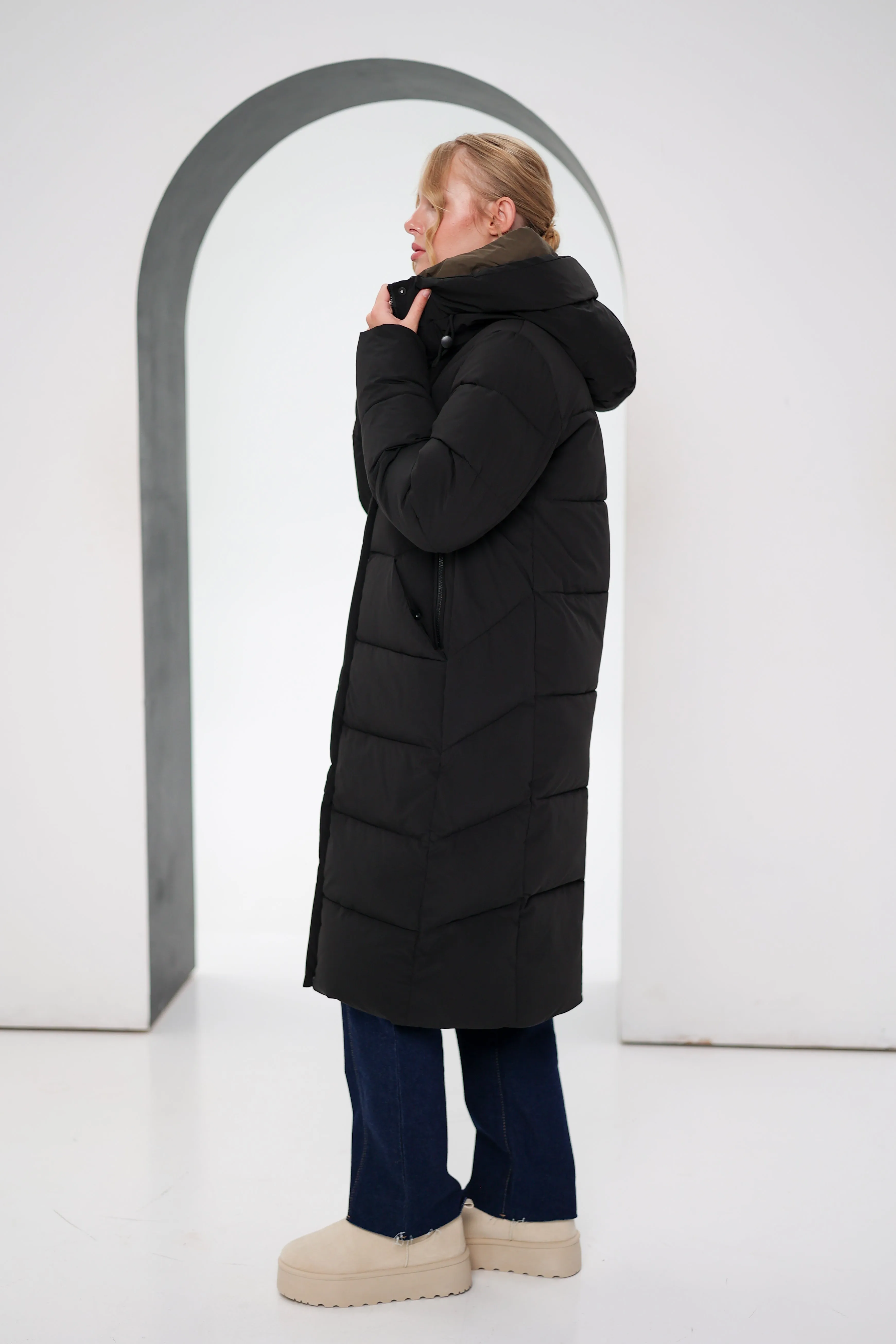 Bio-Down Insulated Hooded Coat