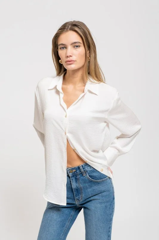 BLU102 - BUTTON DOWN BLOUSE