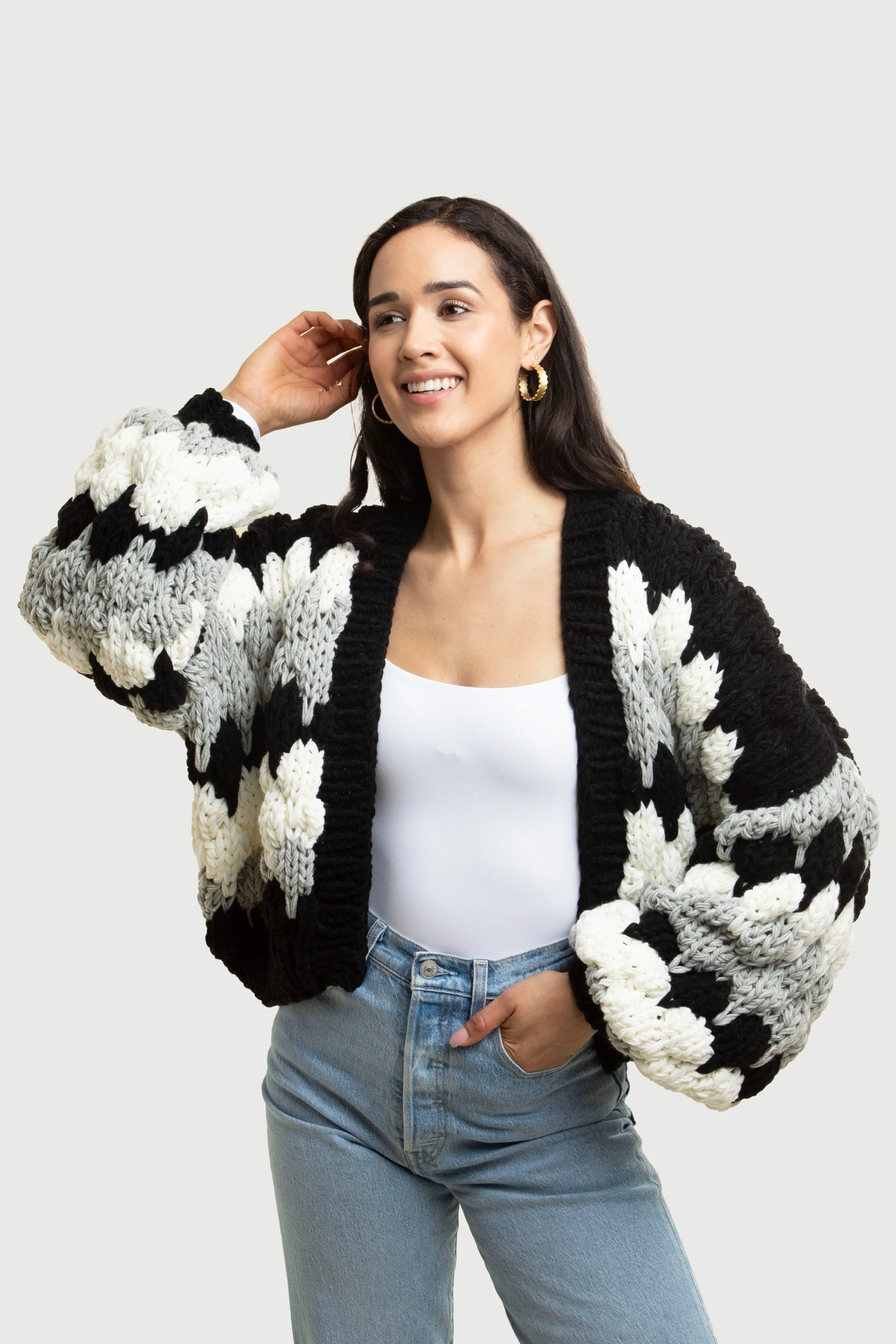 Chunky Knit Cardigan Cropped