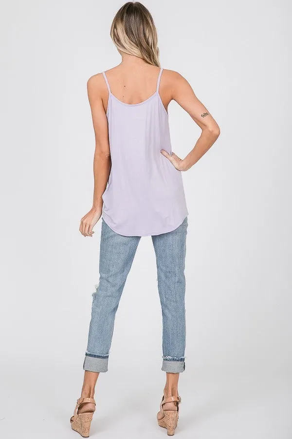 Crisscross Sleeveless Top - Lilac