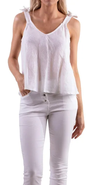 Farbella Linen Tank