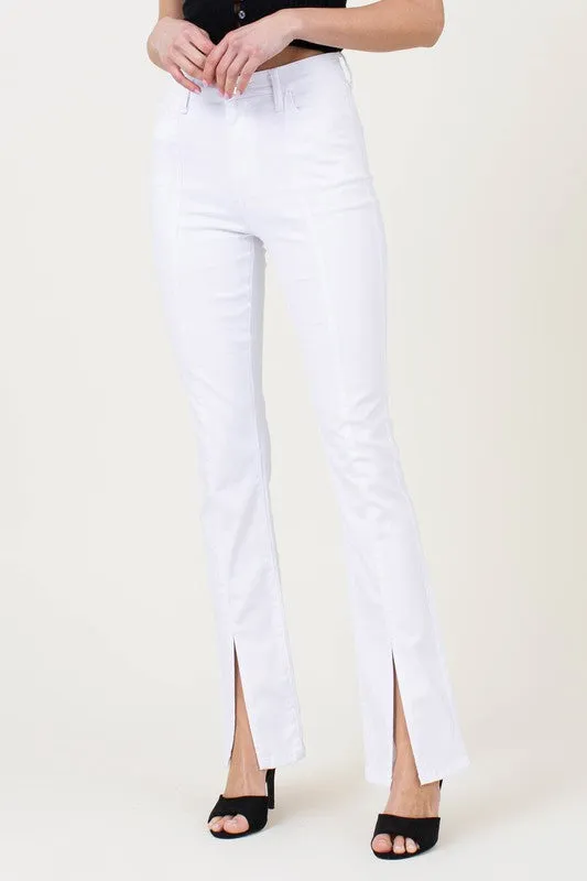 FRONT SLIT SLIM BOOTCUT