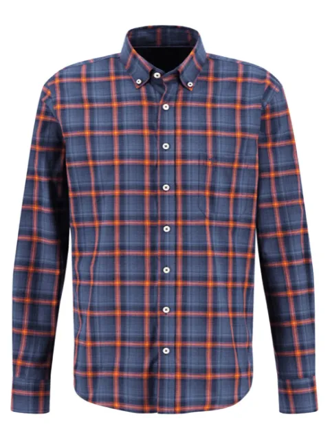 FYNCH HATTON® Fond Check Shirt/Blue - AW23 SALE