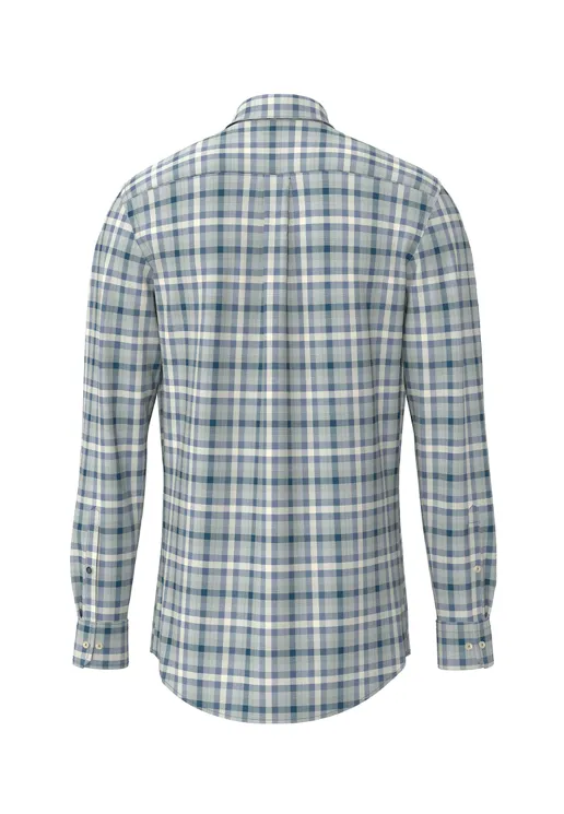 FYNCH HATTON® Vichy Check Shirt/Cloud Blue - New AW24