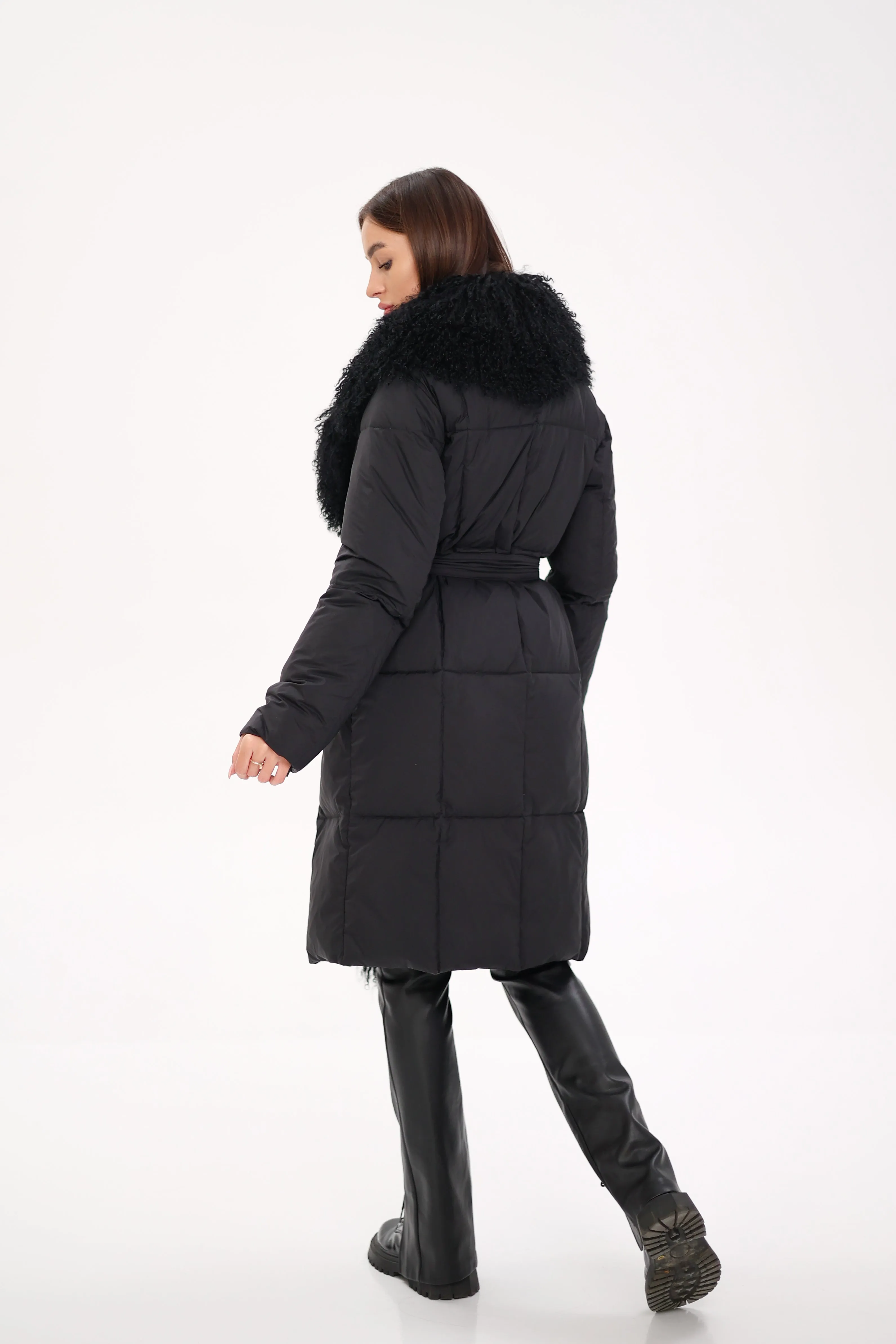 Genuine Lama Fur Premium Down Coat