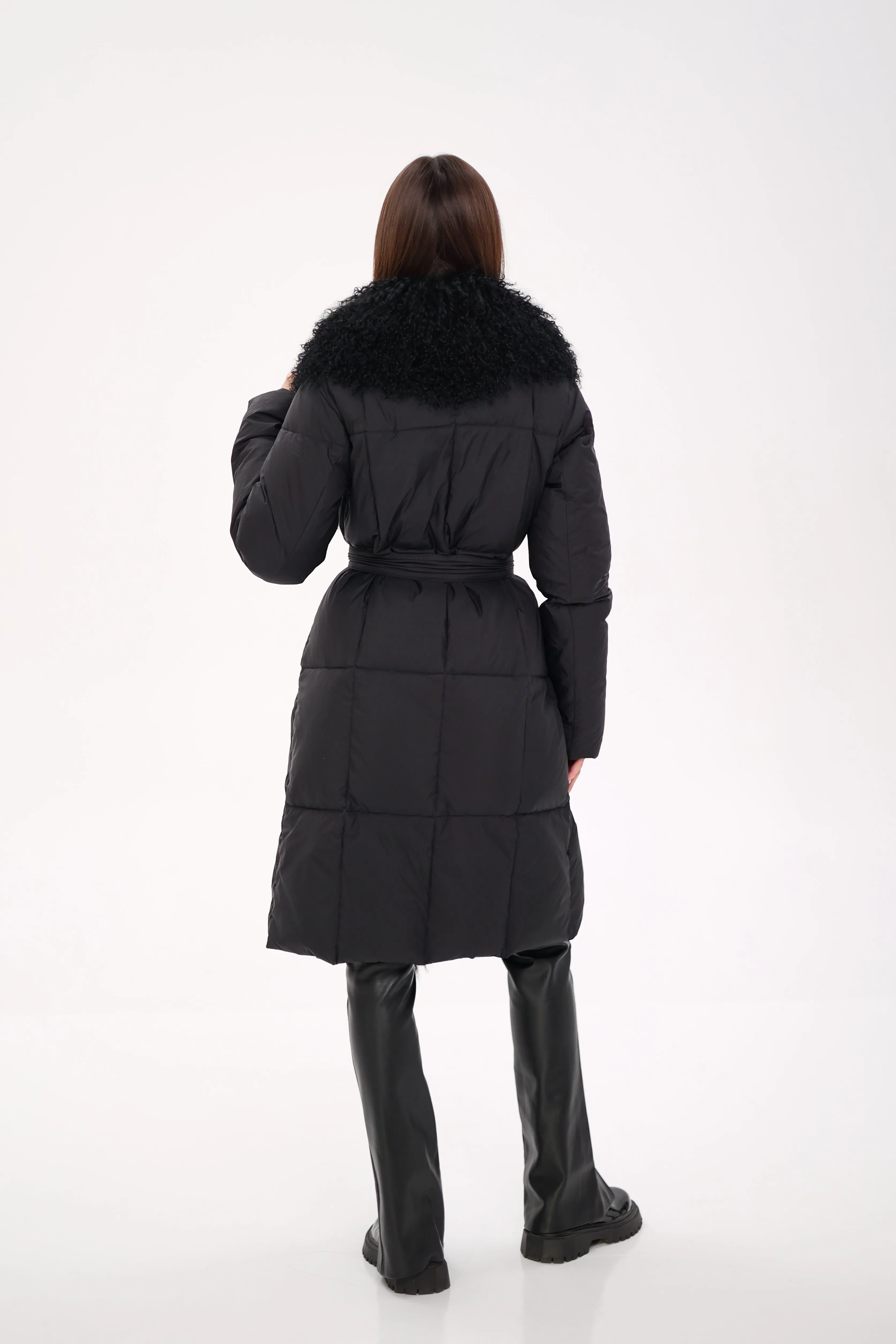 Genuine Lama Fur Premium Down Coat