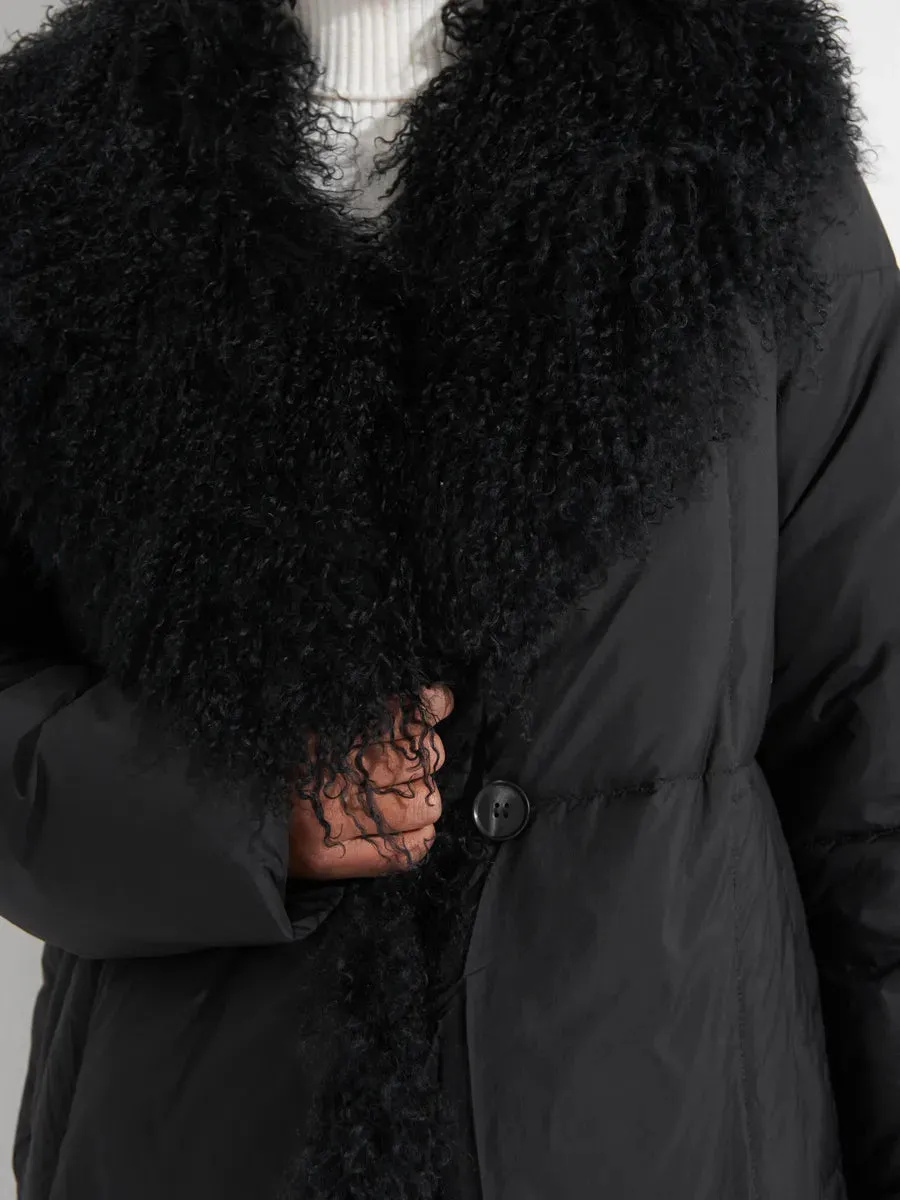 Genuine Lama Fur Premium Down Coat