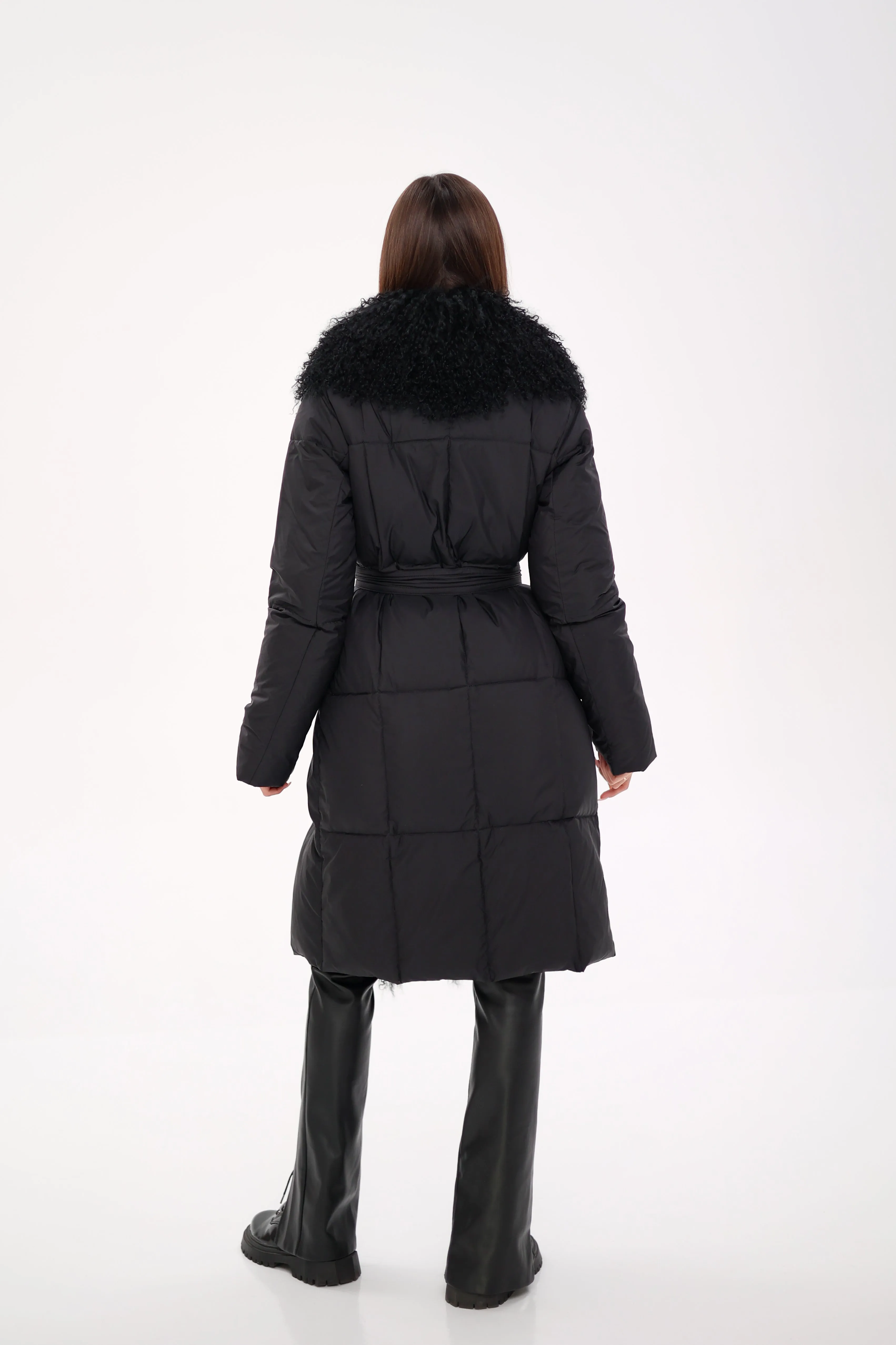 Genuine Lama Fur Premium Down Coat