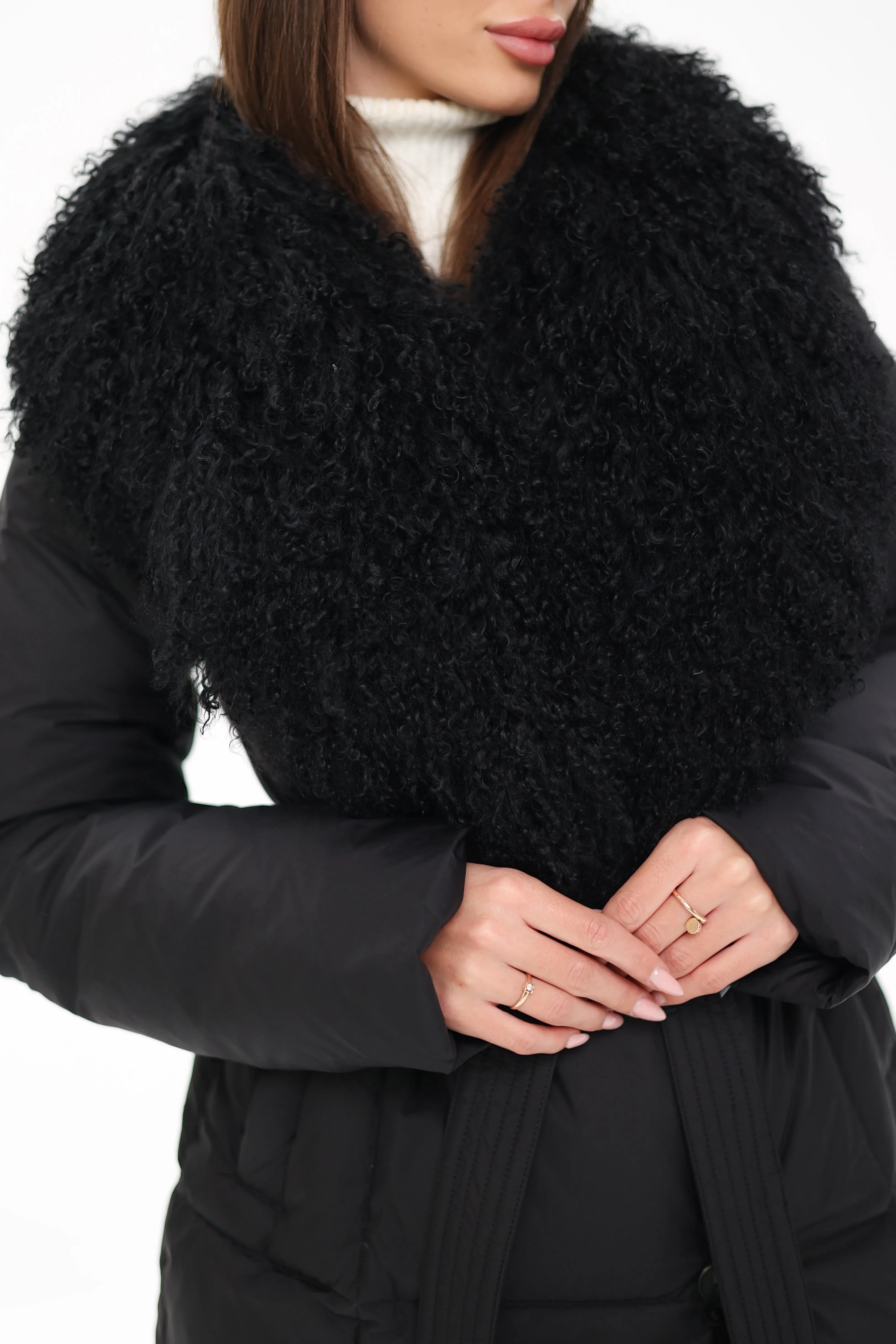 Genuine Lama Fur Premium Down Coat