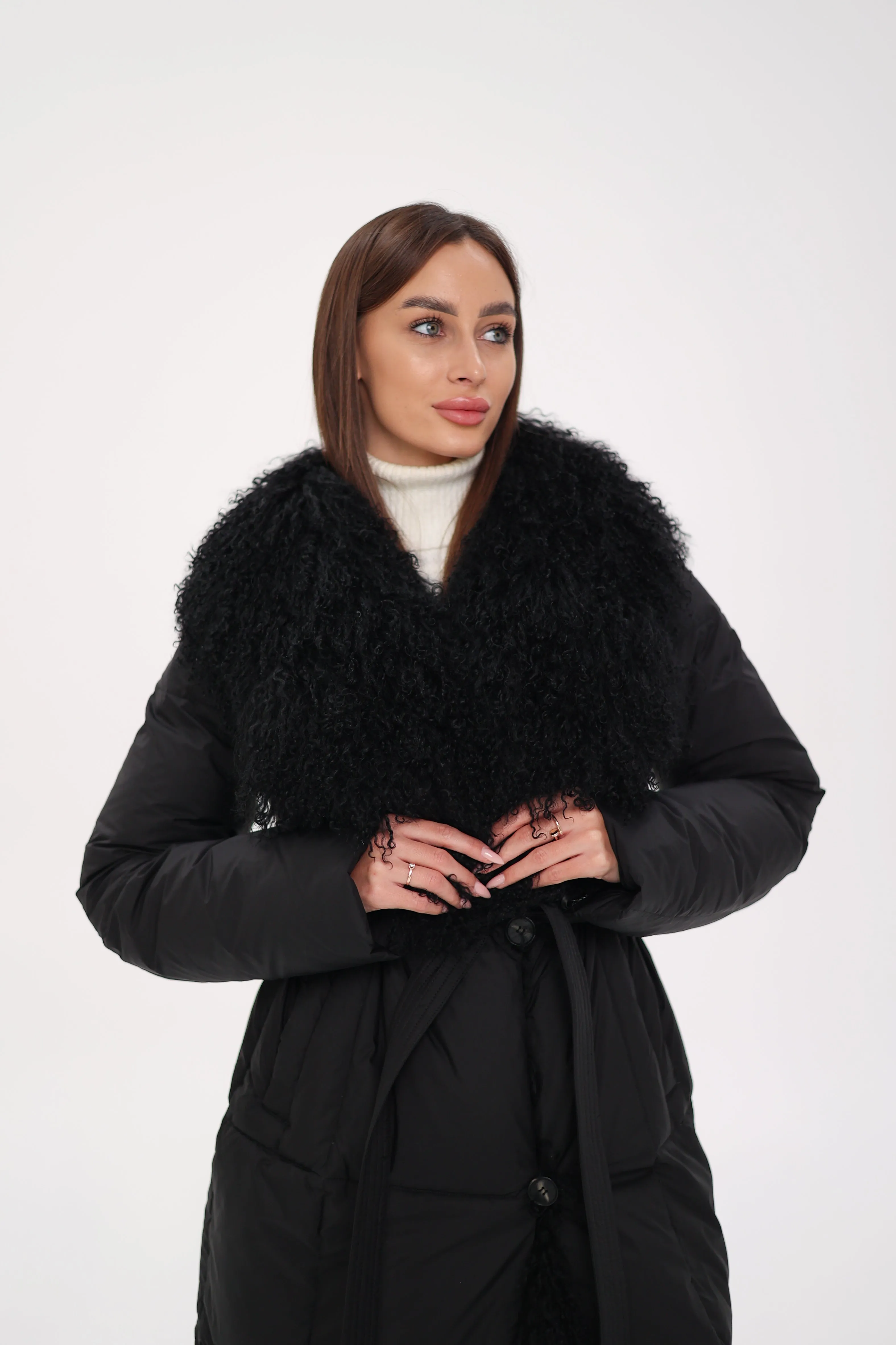 Genuine Lama Fur Premium Down Coat