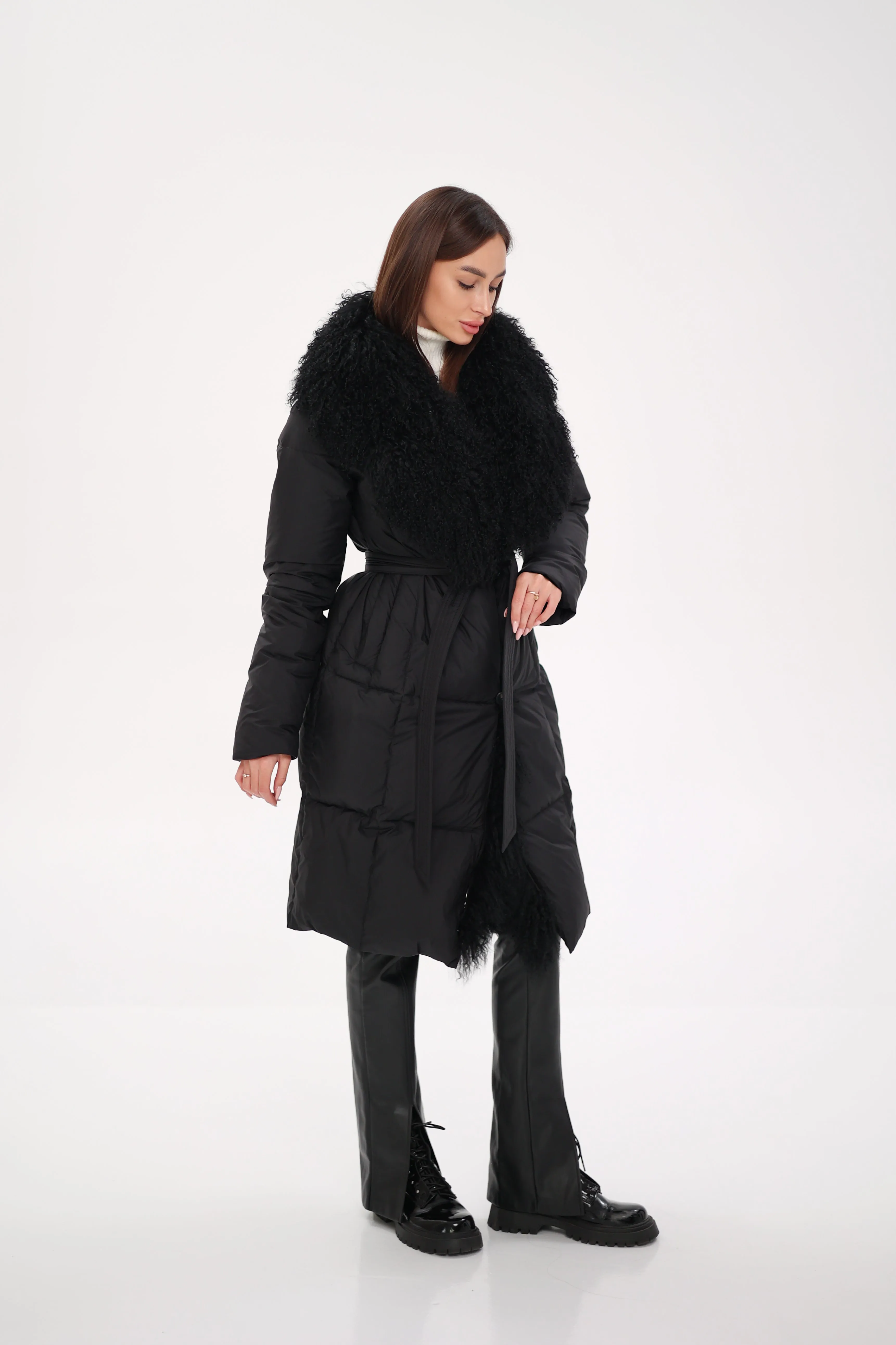 Genuine Lama Fur Premium Down Coat