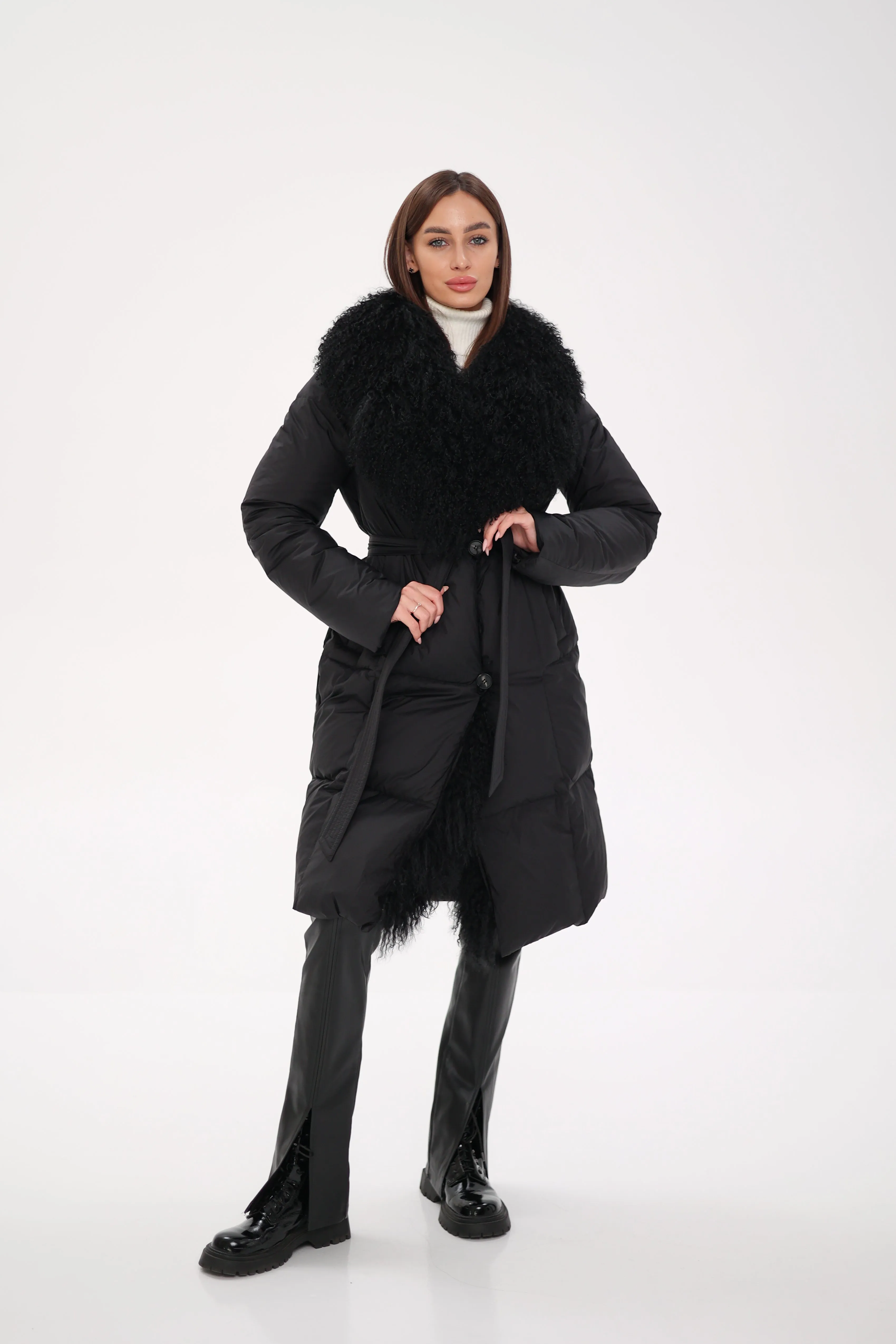 Genuine Lama Fur Premium Down Coat