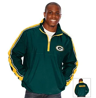 Green Bay Packers Touchback Men's 1/4 Zip Pullover, Green