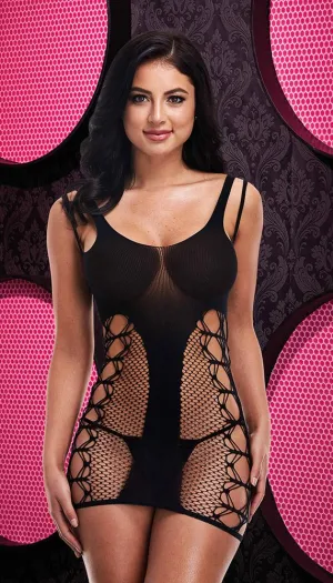 Hot Bedroom Fishnet Tank Mini Dress