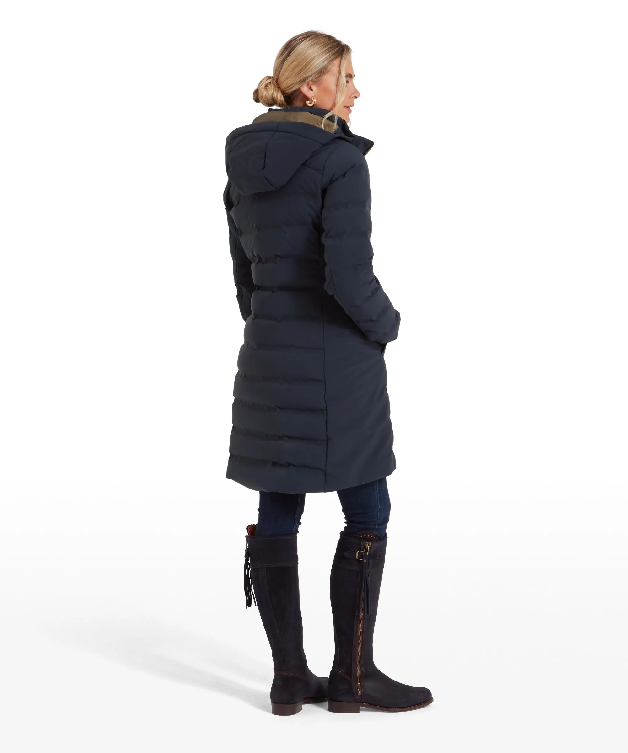 Hurlingham Waterproof Down Coat - Carbon Navy