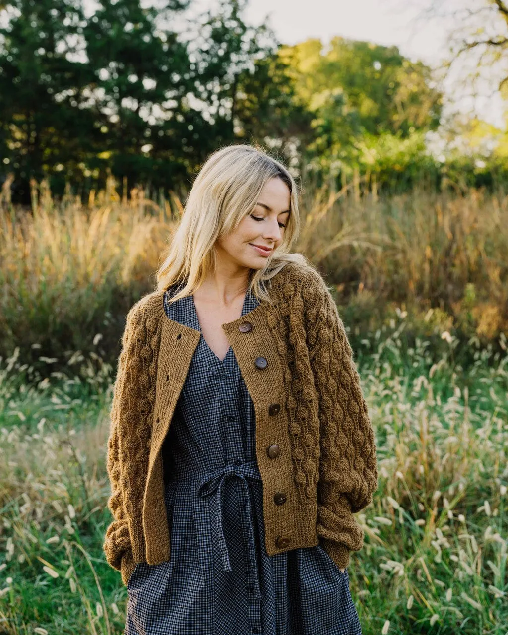 June Dress in Navy Plaid