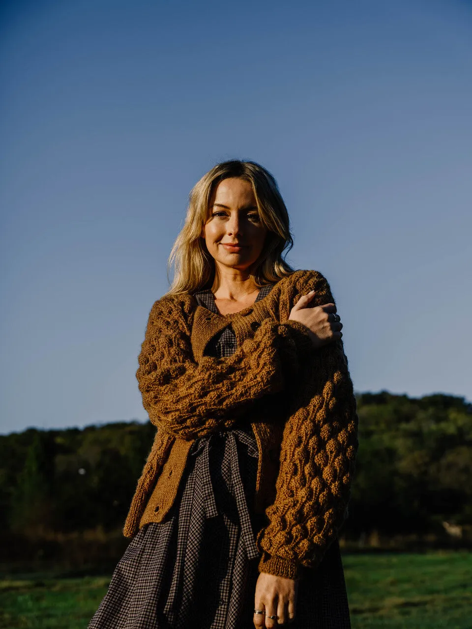 June Dress in Navy Plaid