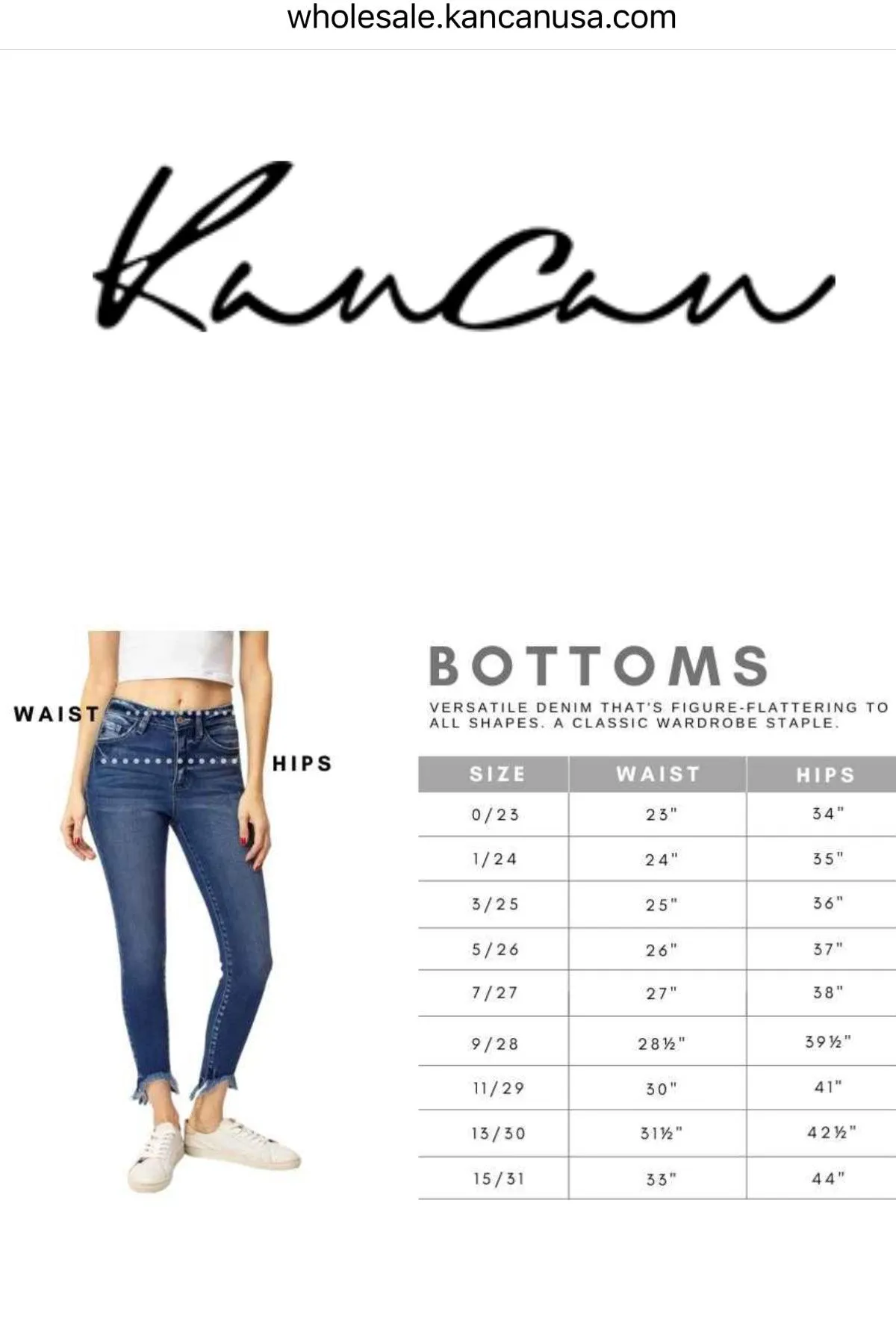 Kancan High Rise Skinny Bootcut Jeans