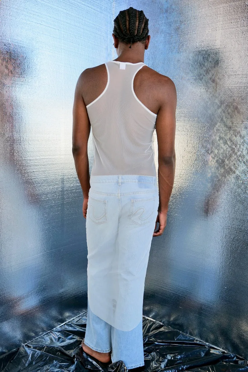 LONG TANK TOP WHITE BY RANDOM IDENTITIES