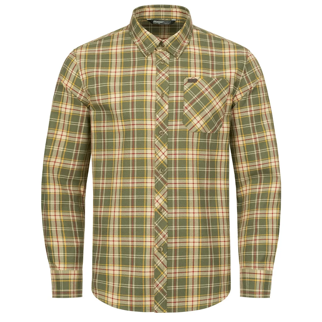 Louie Shirt - Olive/Red Checked by Blaser