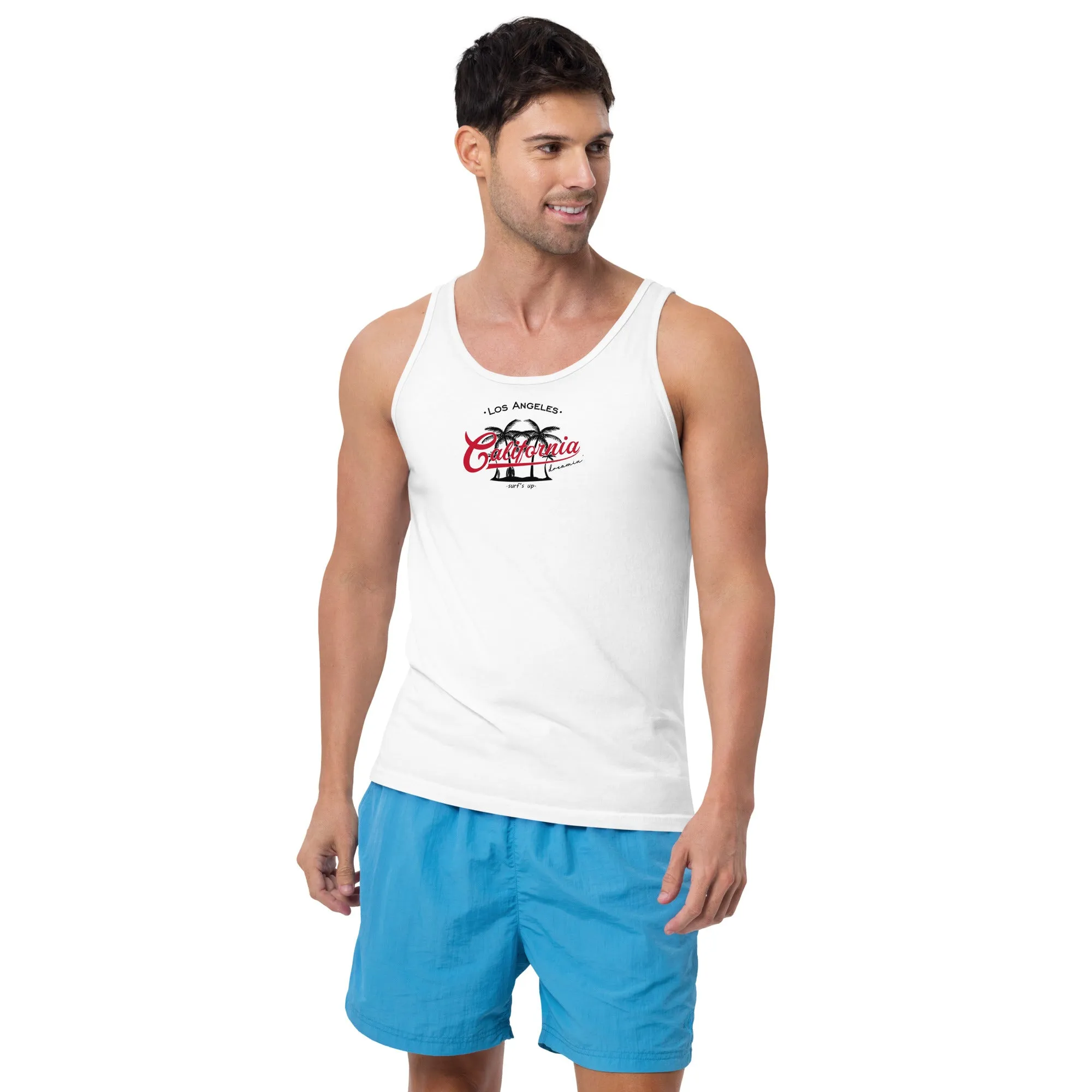 Men's City Culture Theme Graphic Tank Top