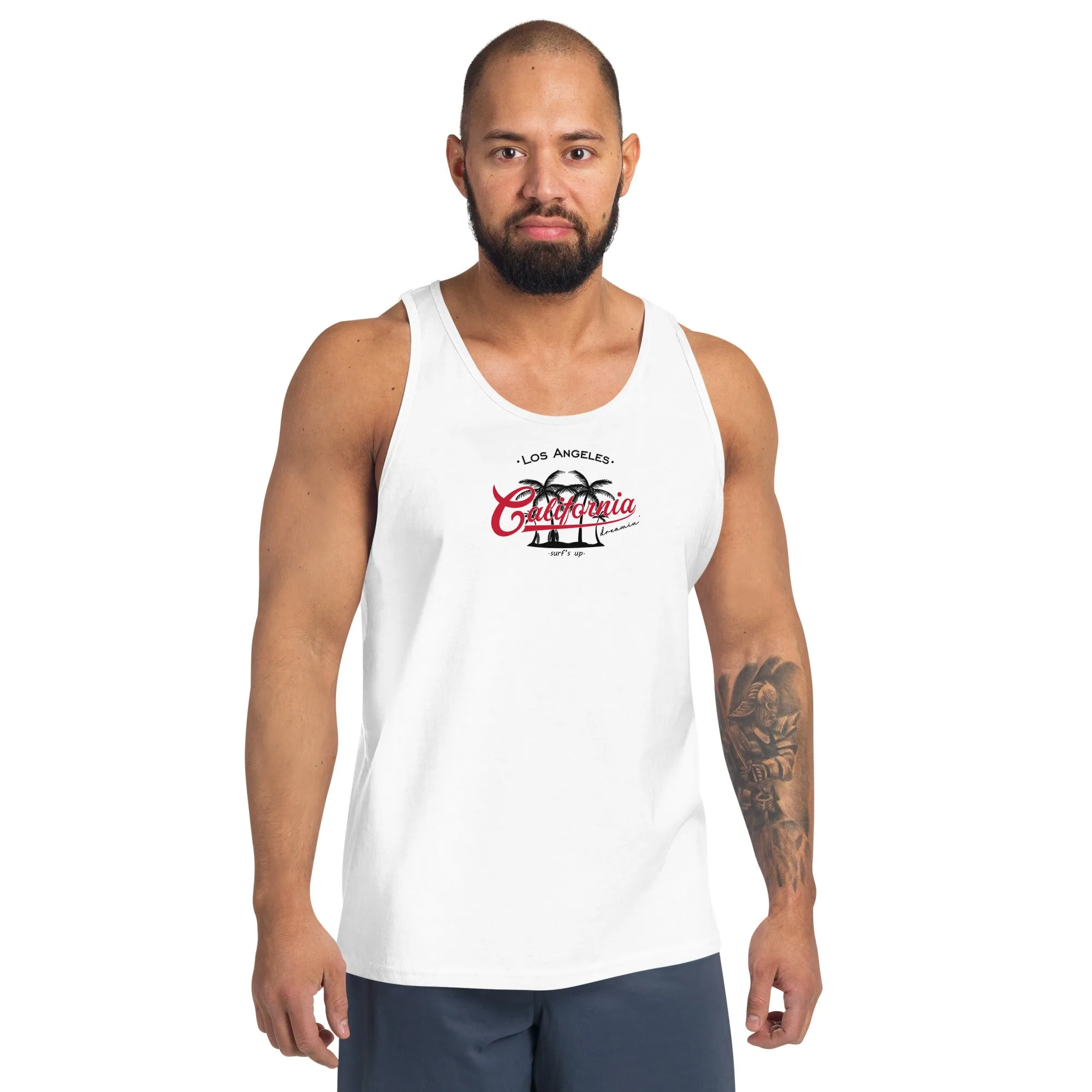 Men's City Culture Theme Graphic Tank Top