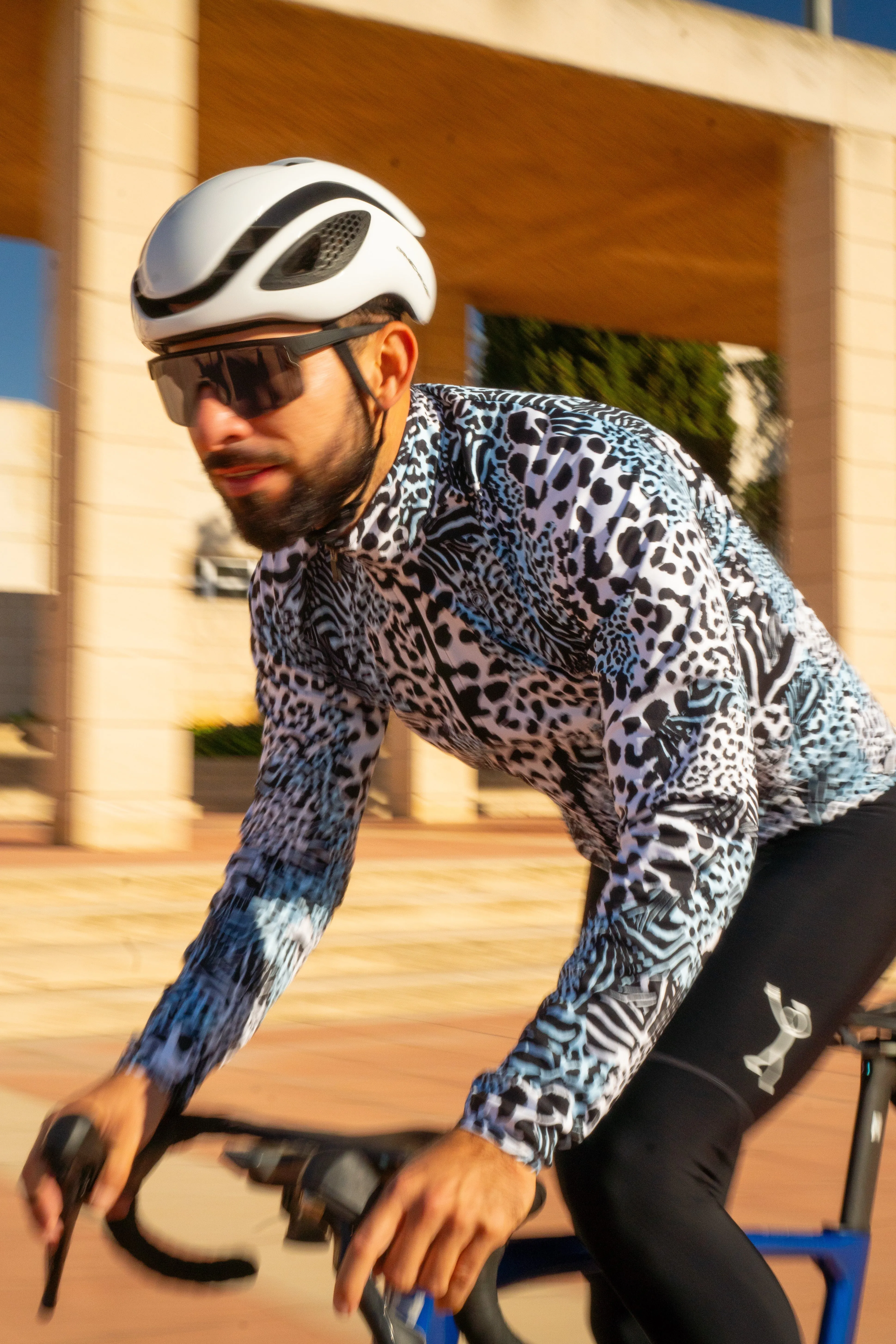 Men's Windbreaker Jacket- Snow Leopard