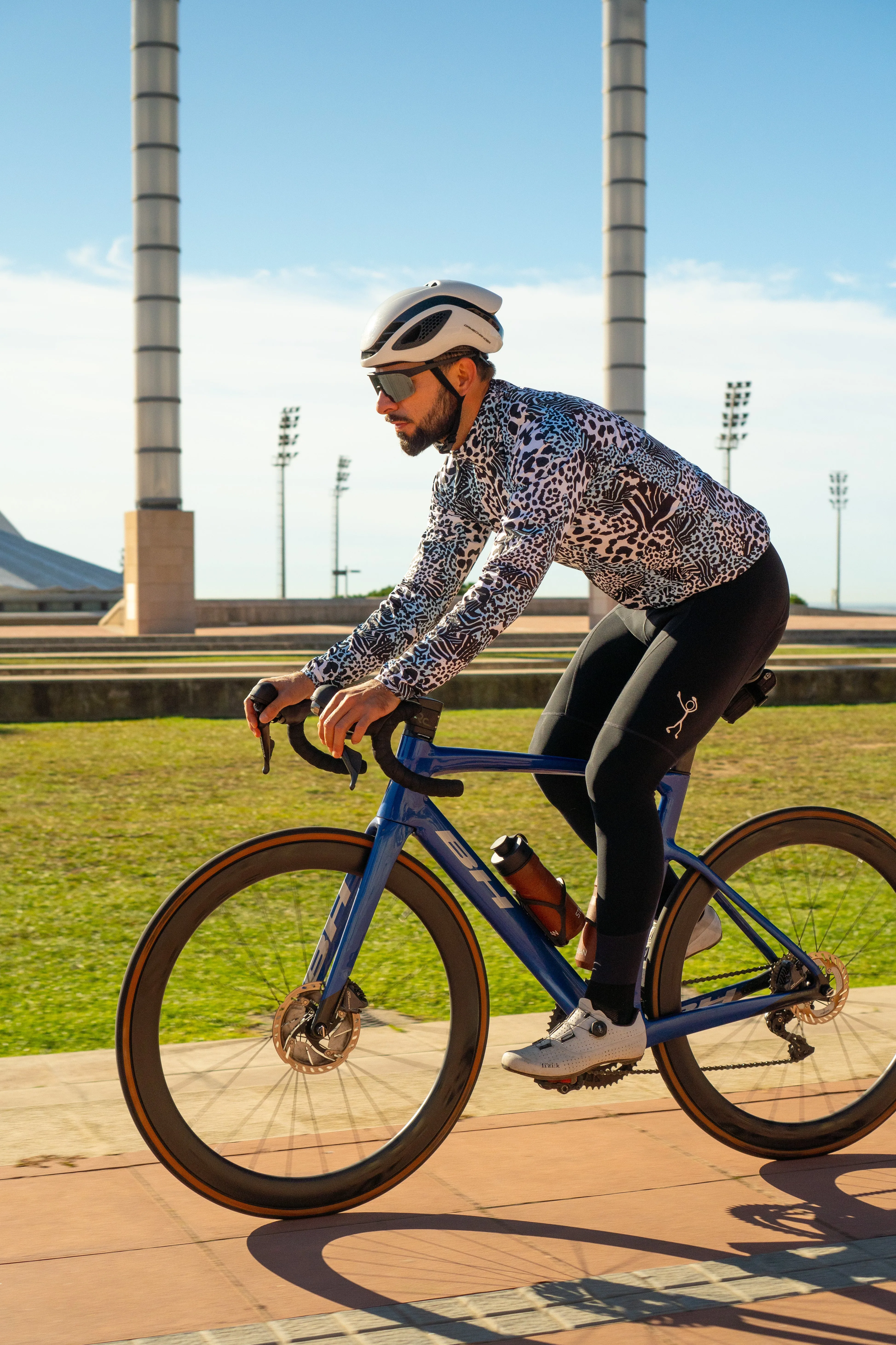 Men's Windbreaker Jacket- Snow Leopard