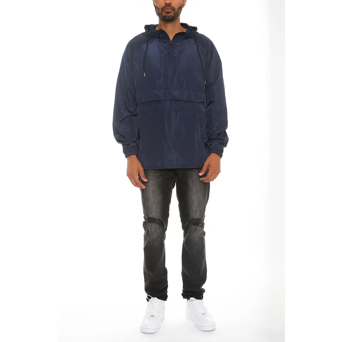 Navy Color Block Anorak