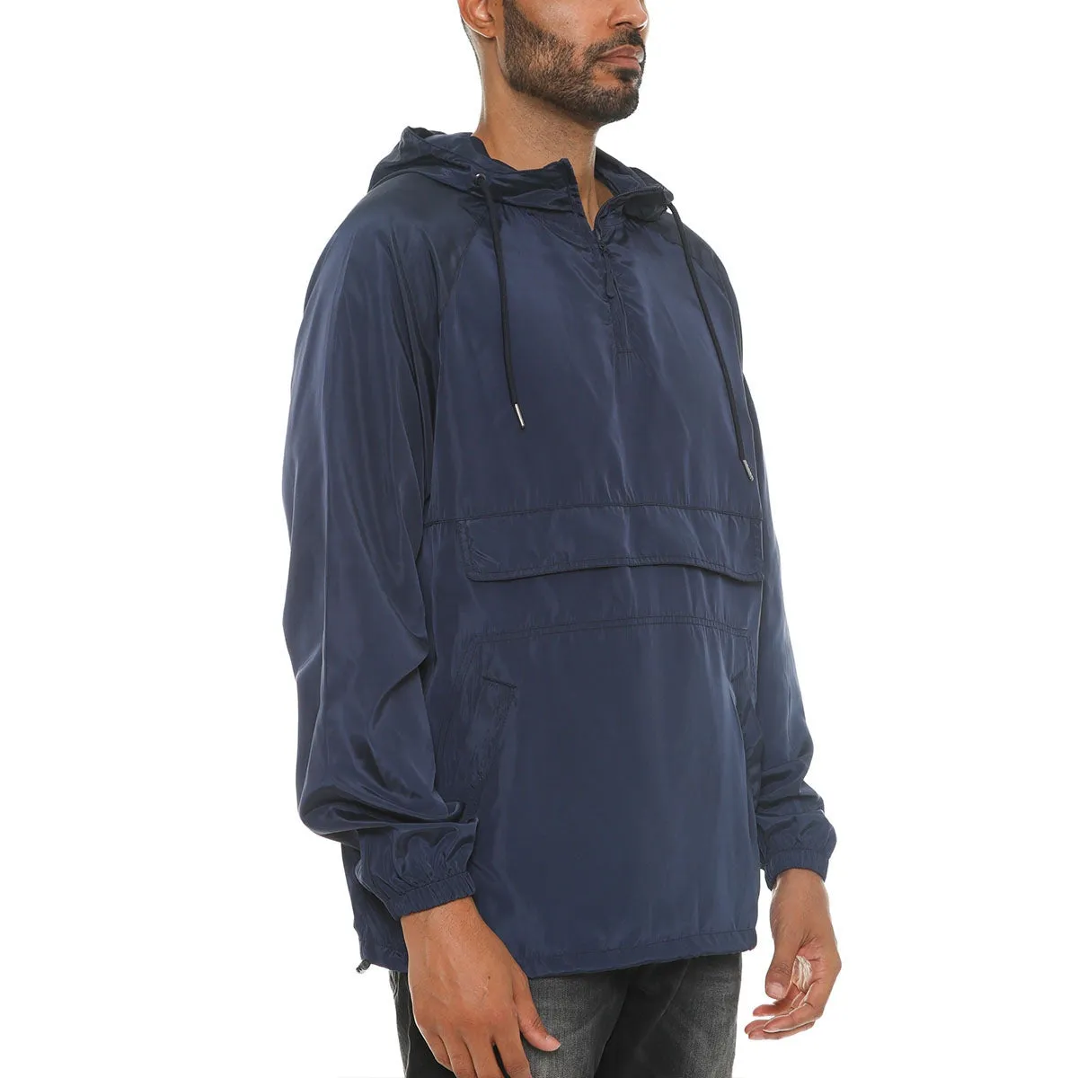 Navy Color Block Anorak