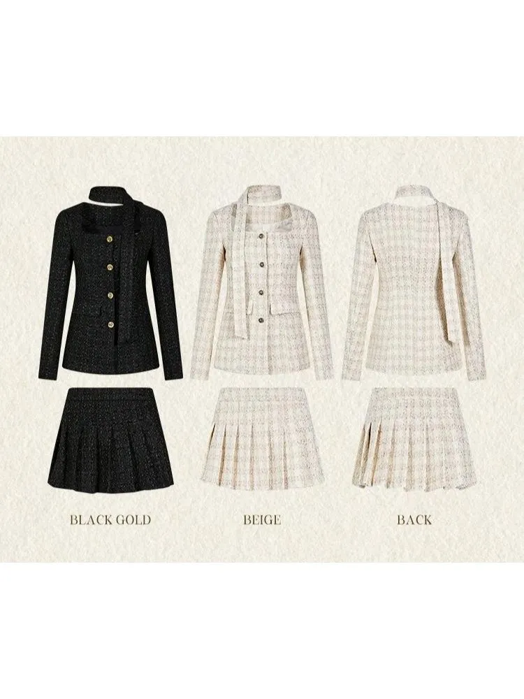 New autumn coat pleated skirt suit【s0000003740】