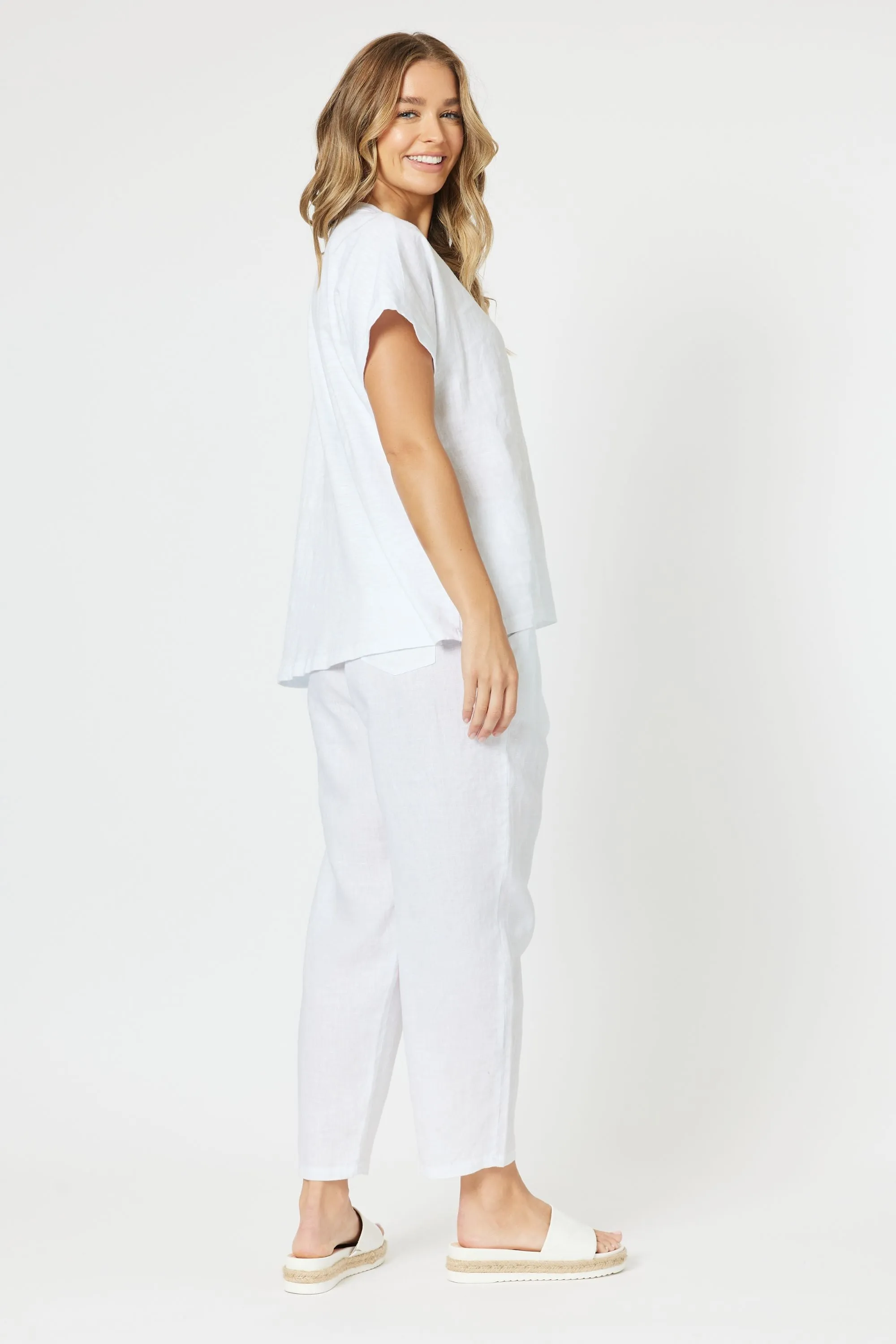 PATCH LINEN TOP - 46331T