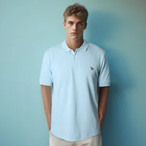 Paul Smith Zebra Badge Polo Shirt in Light Blue