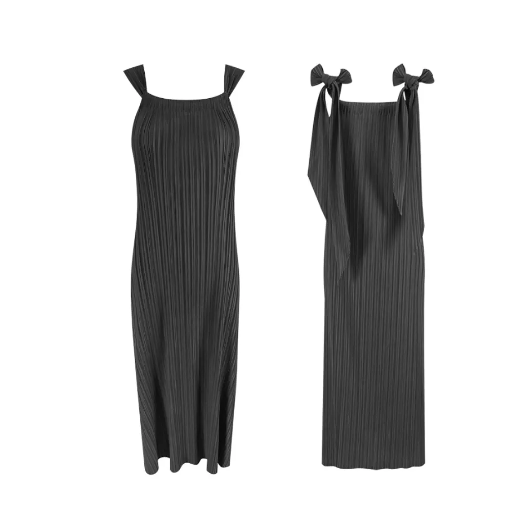 Pre Order:  Loose Pleated Midi Dress