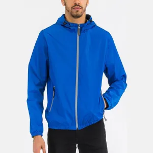 Royal Blue Reflective Zip Windbreaker