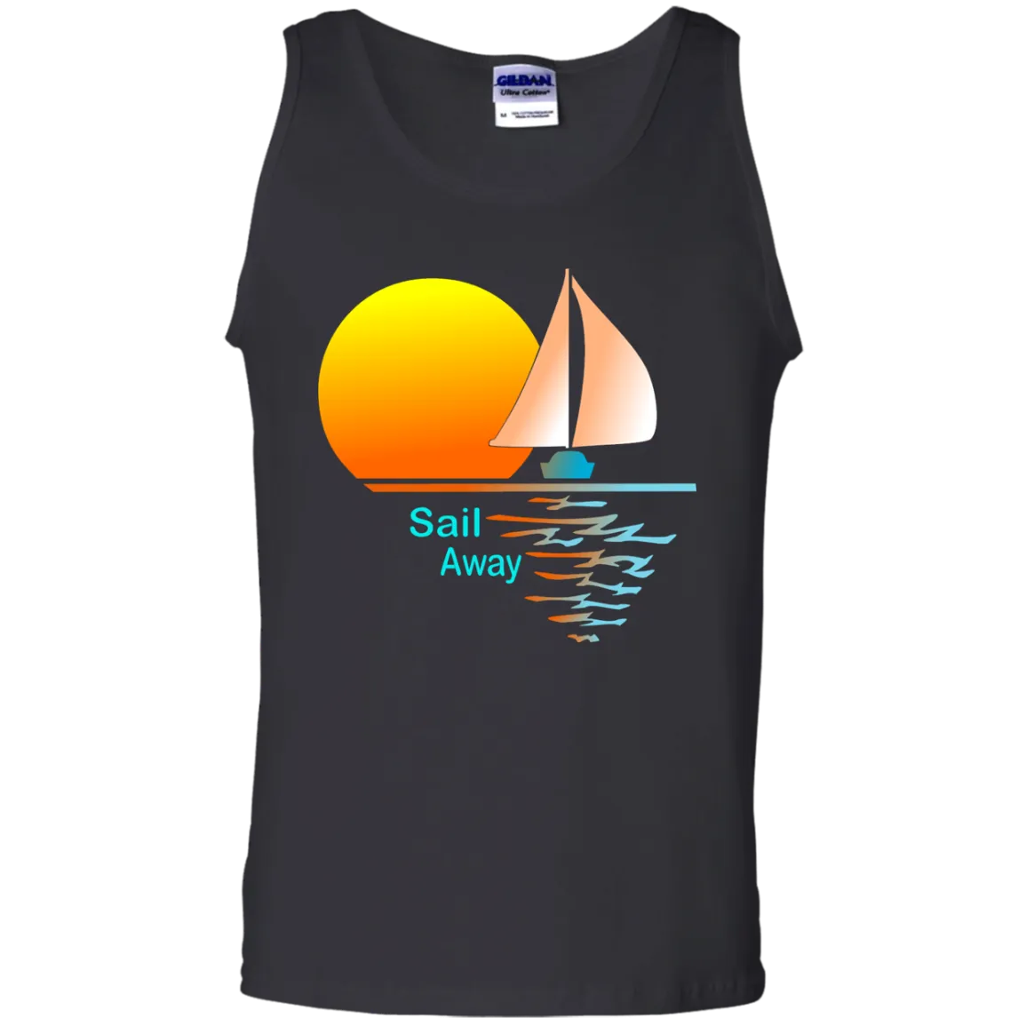 Sail Away on 100% Cotton Tank Top