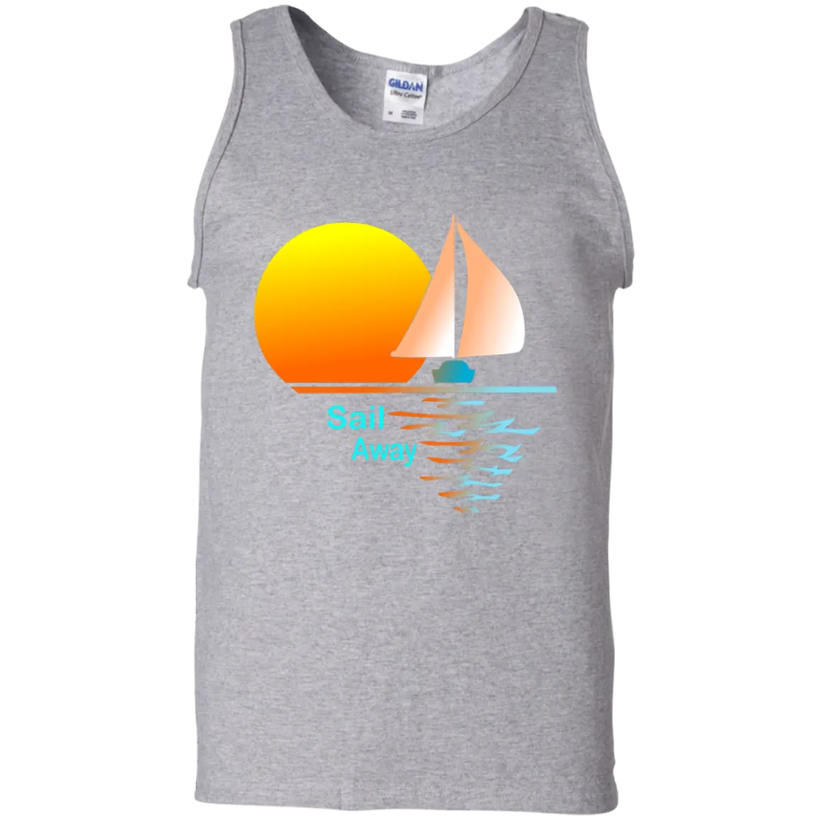 Sail Away on 100% Cotton Tank Top