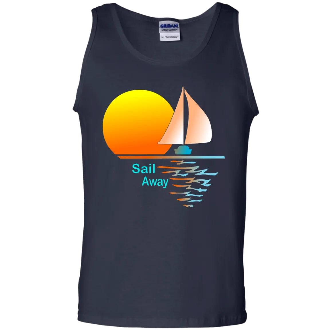 Sail Away on 100% Cotton Tank Top