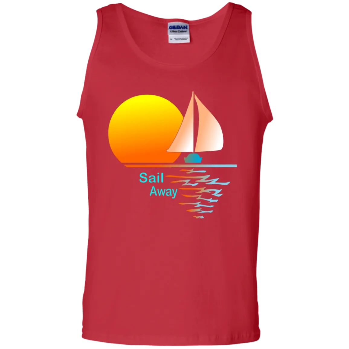 Sail Away on 100% Cotton Tank Top