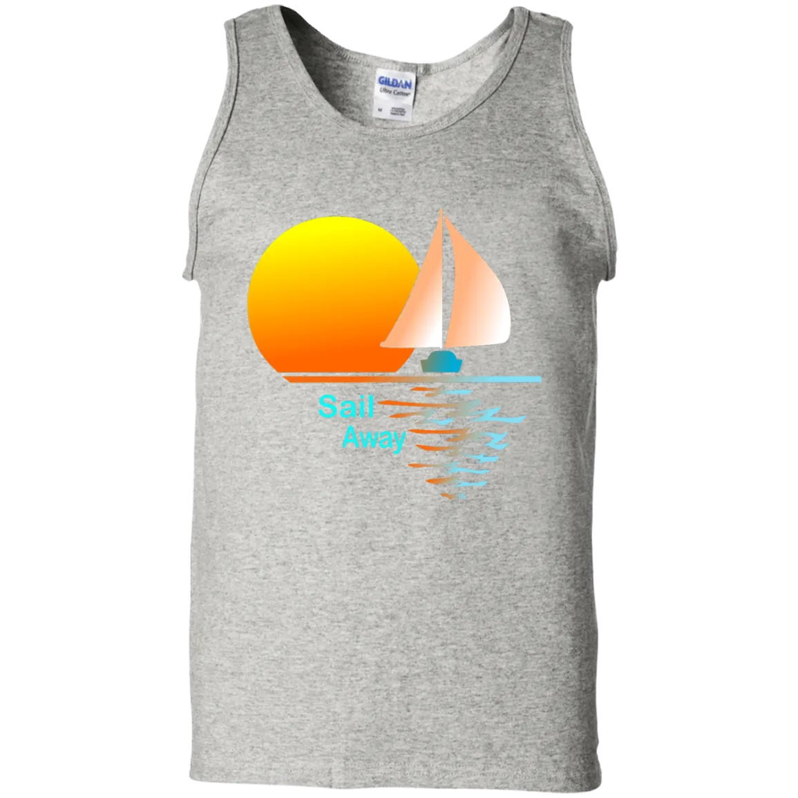 Sail Away on 100% Cotton Tank Top