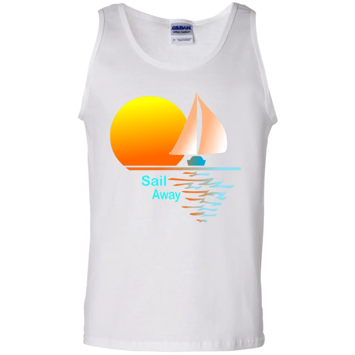 Sail Away on 100% Cotton Tank Top