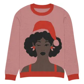 She's So Festive (Pink) Knitted Sweater